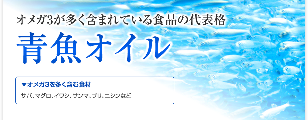 オメガ3が多く含まれている食品の代表格青魚オイル